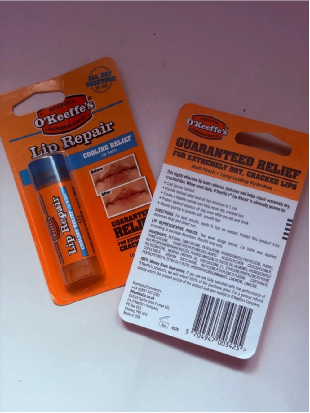 Women's O'Keeffe's Lip Balm, 2 tubes